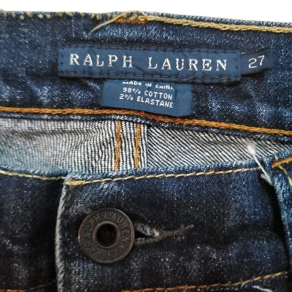 Ralph Lauren Women's Sz 27 Tribeca 114 Jeans Dark Blue Denim Bootcut Blue Label - Picture 10 of 10